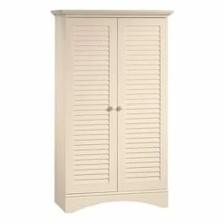 Best deal โ๏ธ Pemberly Row Modern Wood Storage Cabinet In Antiqued White Finish ๐