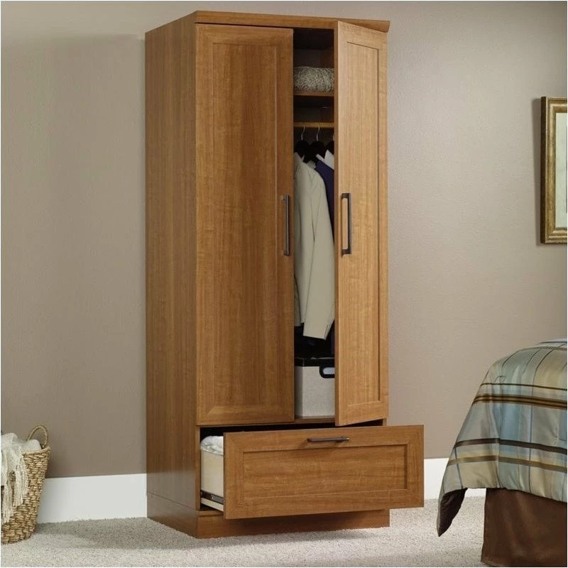 Coupon ๐คฉ Pemberly Row Wardrobe Armoire With 1-Drawer In Sienna Oak ๐ 4 Coupon ๐คฉ Pemberly Row Wardrobe Armoire With 1-Drawer In Sienna Oak ๐ - Image 2