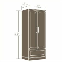 Coupon ๐คฉ Pemberly Row Wardrobe Armoire With 1-Drawer In Sienna Oak ๐ 7 Coupon ๐คฉ Pemberly Row Wardrobe Armoire With 1-Drawer In Sienna Oak ๐ -Living Room Sales Shop 1462608 2 L
