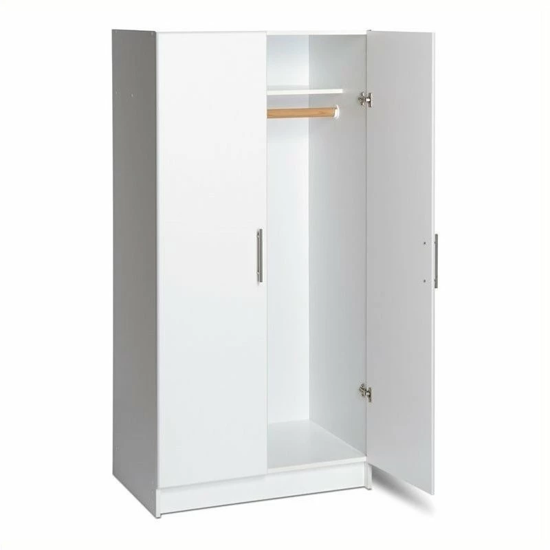 Budget 👍 Bowery Hill Modern Wood 32" Wardrobe Armoire In White Finish 🔔 4 Budget 👍 Bowery Hill Modern Wood 32" Wardrobe Armoire In White Finish 🔔 - Image 2