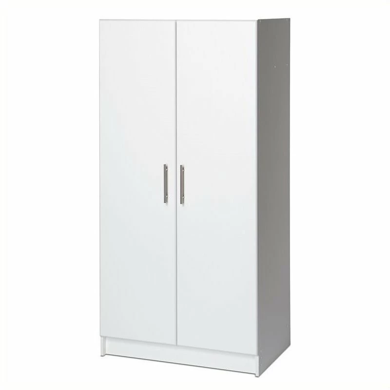 Budget 👍 Bowery Hill Modern Wood 32" Wardrobe Armoire In White Finish 🔔 3 Budget 👍 Bowery Hill Modern Wood 32" Wardrobe Armoire In White Finish 🔔