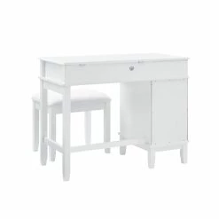 Coupon π Linon Eva Wood And Mirrored Vanity Set In White 𧨠29 Coupon π Linon Eva Wood And Mirrored Vanity Set In White 𧨠-Living Room Sales Shop 1598702 42 L