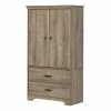 Discount 🔔 South Shore Versa 2 Drawer Armoire In Weathered Oak 🥰 1 Discount 🔔 South Shore Versa 2 Drawer Armoire In Weathered Oak 🥰 -Living Room Sales Shop 1654071 L