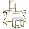 Best reviews of 🥰 Furniture Of America Ian Metal 3-Piece Bedroom Vanity Set In Champagne 🧨 -Living Room Sales Shop 1703362 L