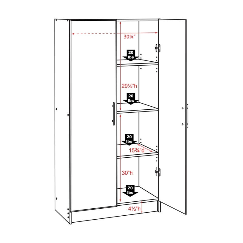 New π― Kingfisher Lane 32" Wooden Storage Cabinet In White π 6 New π― Kingfisher Lane 32" Wooden Storage Cabinet In White π - Image 4