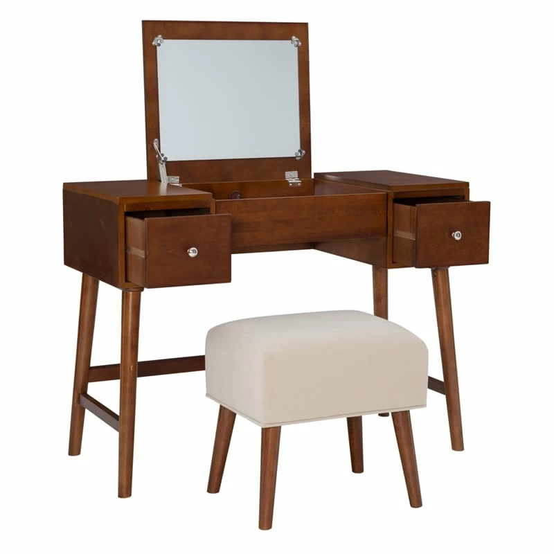 Promo ๐ฅ Linon Vallen Wood Vanity Set In Walnut Brown ๐ฅ 13 Promo ๐ฅ Linon Vallen Wood Vanity Set In Walnut Brown ๐ฅ - Image 11