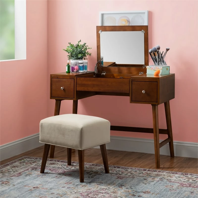 Promo ๐ฅ Linon Vallen Wood Vanity Set In Walnut Brown ๐ฅ 17 Promo ๐ฅ Linon Vallen Wood Vanity Set In Walnut Brown ๐ฅ - Image 15