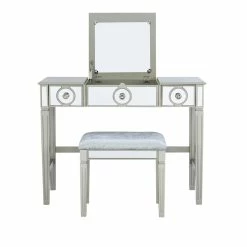 Cheap ๐ Linon Madison Wood Makeup Vanity Set In Silver ๐ฏ 32 Cheap ๐ Linon Madison Wood Makeup Vanity Set In Silver ๐ฏ -Living Room Sales Shop 1814232 12 L