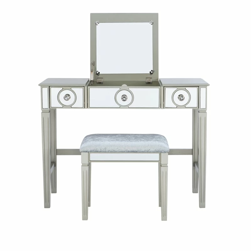 Cheap ๐ Linon Madison Wood Makeup Vanity Set In Silver ๐ฏ 10 Cheap ๐ Linon Madison Wood Makeup Vanity Set In Silver ๐ฏ - Image 9