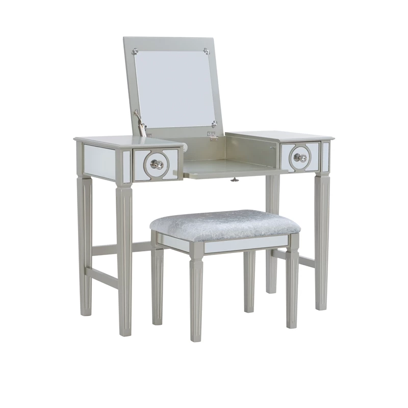 Cheap ๐ Linon Madison Wood Makeup Vanity Set In Silver ๐ฏ 13 Cheap ๐ Linon Madison Wood Makeup Vanity Set In Silver ๐ฏ - Image 12