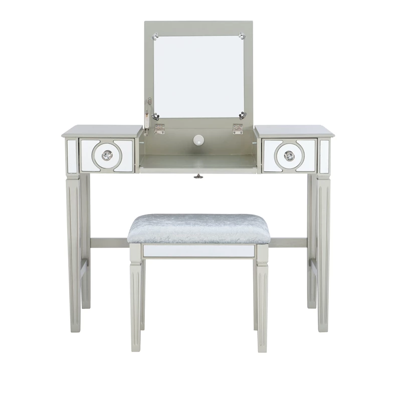 Cheap ๐ Linon Madison Wood Makeup Vanity Set In Silver ๐ฏ 14 Cheap ๐ Linon Madison Wood Makeup Vanity Set In Silver ๐ฏ - Image 13