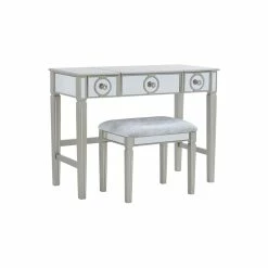 Cheap ๐ Linon Madison Wood Makeup Vanity Set In Silver ๐ฏ 26 Cheap ๐ Linon Madison Wood Makeup Vanity Set In Silver ๐ฏ -Living Room Sales Shop 1814232 5 L