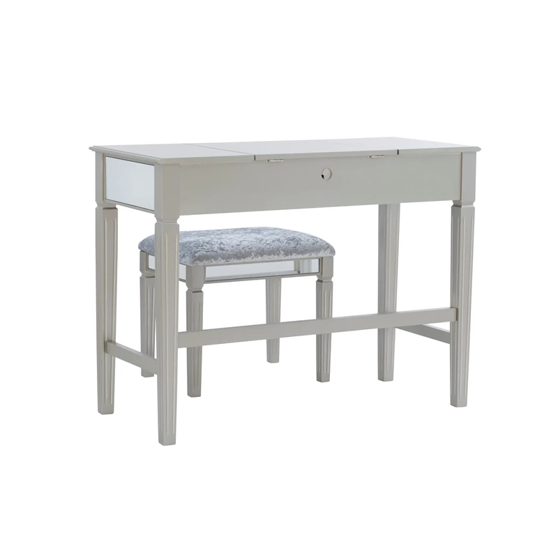 Cheap ๐ Linon Madison Wood Makeup Vanity Set In Silver ๐ฏ 7 Cheap ๐ Linon Madison Wood Makeup Vanity Set In Silver ๐ฏ - Image 6