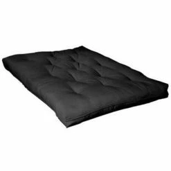 Discount 😀 Bowery Hill Deluxe Fiber Foam Futon Mattress In Black 👏