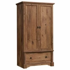 Promo ๐ Pemberly Row Contemporary Wood Bedroom Armoire With Garment Rod In Vintage Oak ๐