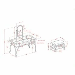 Cheap ✨ Furniture Of America Klarissa Contemporary Metal Vanity Set In Champagne ✔️ -Living Room Sales Shop 1838899 6 L