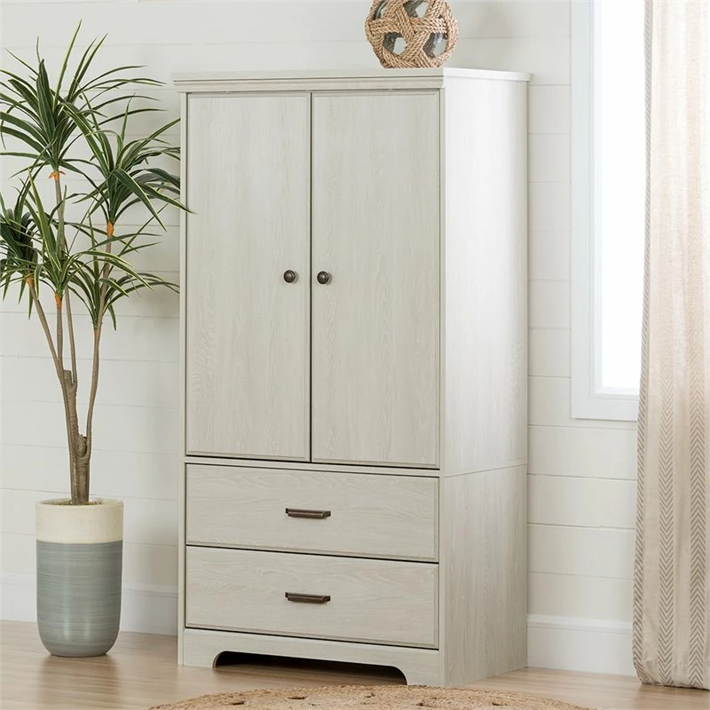 Top 10 😉 South Shore Versa 2 Drawer Door Armoire In Winter Oak 😉 4 Top 10 😉 South Shore Versa 2 Drawer Door Armoire In Winter Oak 😉 - Image 2