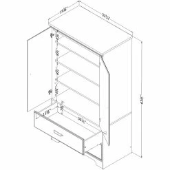 Top 10 😉 South Shore Versa 2 Drawer Door Armoire In Winter Oak 😉 17 Top 10 😉 South Shore Versa 2 Drawer Door Armoire In Winter Oak 😉 -Living Room Sales Shop 1839135 6 L