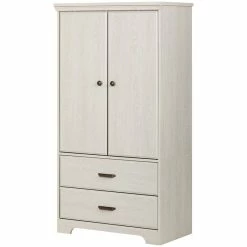 Top 10 ๐ South Shore Versa 2 Drawer Door Armoire In Winter Oak ๐