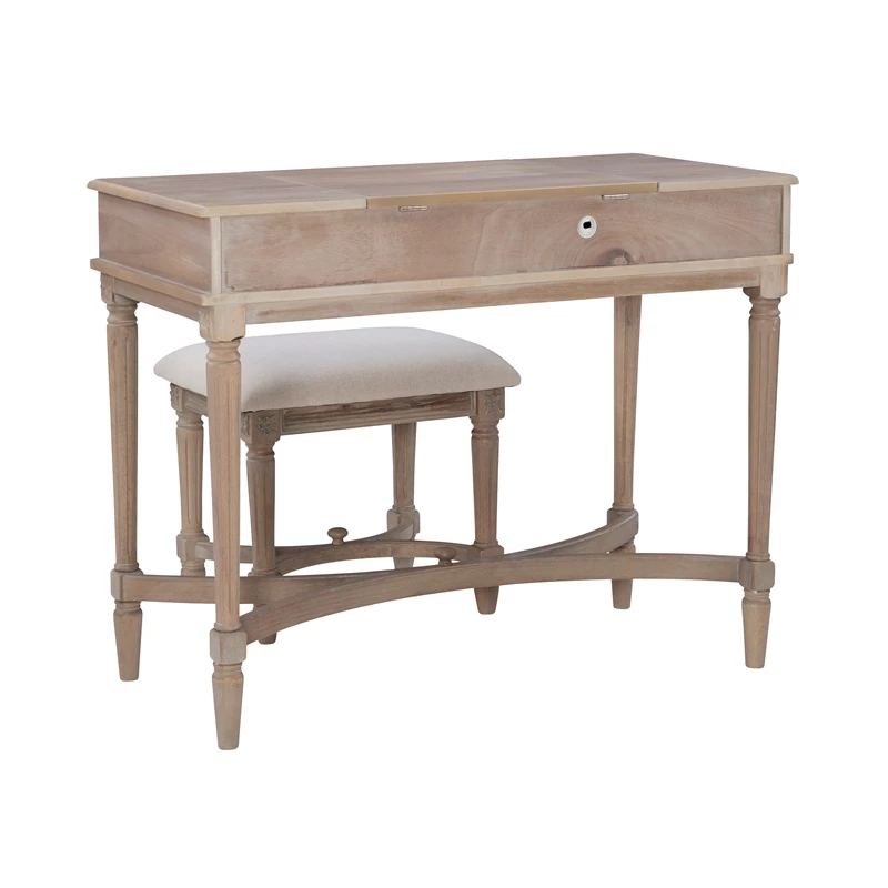 Outlet π― Linon Cyndi Wood Vanity Set In Gray Wash π 6 Outlet π― Linon Cyndi Wood Vanity Set In Gray Wash π - Image 4
