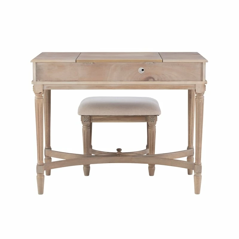 Outlet π― Linon Cyndi Wood Vanity Set In Gray Wash π 7 Outlet π― Linon Cyndi Wood Vanity Set In Gray Wash π - Image 5