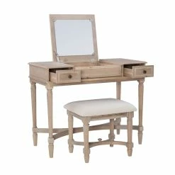 Outlet π― Linon Cyndi Wood Vanity Set In Gray Wash π 35 Outlet π― Linon Cyndi Wood Vanity Set In Gray Wash π -Living Room Sales Shop 1865237 26 L