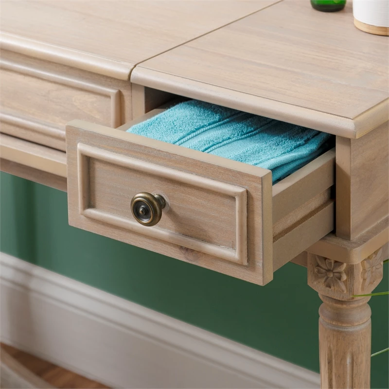 Outlet π― Linon Cyndi Wood Vanity Set In Gray Wash π 19 Outlet π― Linon Cyndi Wood Vanity Set In Gray Wash π - Image 17