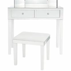 New โค๏ธ Posh Living Caleb 2-Drawer Mirrored Bedroom Vanity With Stool In White ๐ 11 New โค๏ธ Posh Living Caleb 2-Drawer Mirrored Bedroom Vanity With Stool In White ๐ -Living Room Sales Shop 1890233 3 L