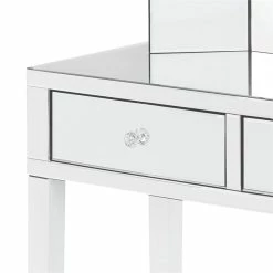 New โค๏ธ Posh Living Caleb 2-Drawer Mirrored Bedroom Vanity With Stool In White ๐ 12 New โค๏ธ Posh Living Caleb 2-Drawer Mirrored Bedroom Vanity With Stool In White ๐ -Living Room Sales Shop 1890233 4 L