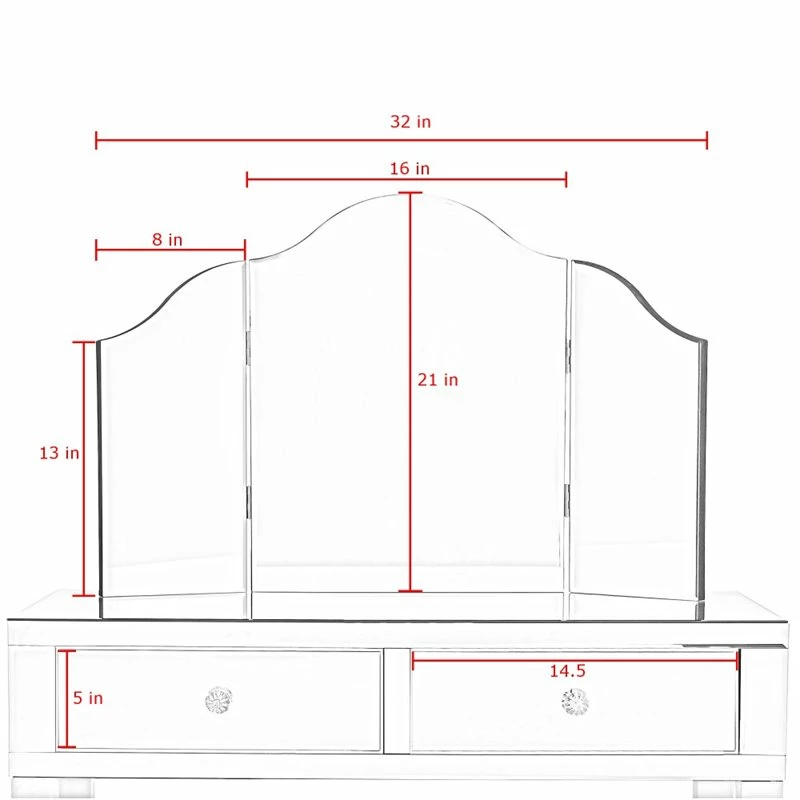 Coupon ๐คฉ Posh Living Caleb 2-Drawer Bedroom Vanity Set With Stool And Mirror In Black ๐ 10 Coupon ๐คฉ Posh Living Caleb 2-Drawer Bedroom Vanity Set With Stool And Mirror In Black ๐ - Image 8