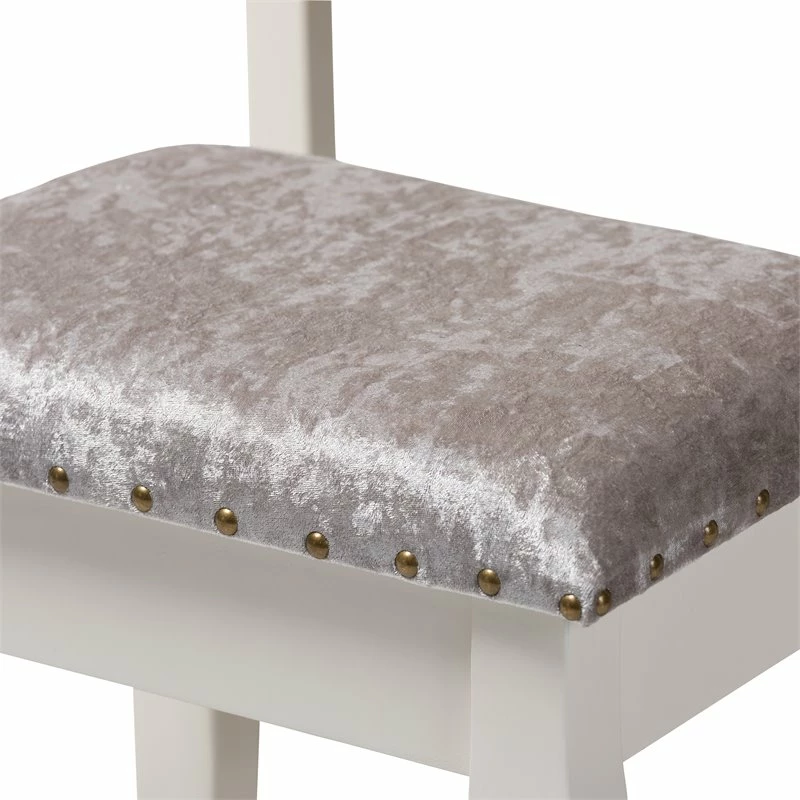 Top 10 ๐ Baxton Studio Veronique White Finished Wood 2-Piece Vanity Table ๐ 8 Top 10 ๐ Baxton Studio Veronique White Finished Wood 2-Piece Vanity Table ๐ - Image 6