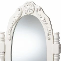 Top 10 ๐ Baxton Studio Veronique White Finished Wood 2-Piece Vanity Table ๐ 18 Top 10 ๐ Baxton Studio Veronique White Finished Wood 2-Piece Vanity Table ๐ -Living Room Sales Shop 1908334 7 L