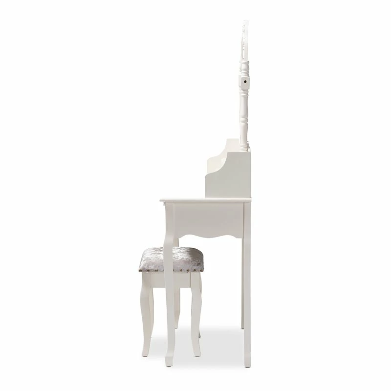 Top 10 ๐ Baxton Studio Veronique White Finished Wood 2-Piece Vanity Table ๐ 11 Top 10 ๐ Baxton Studio Veronique White Finished Wood 2-Piece Vanity Table ๐ - Image 9