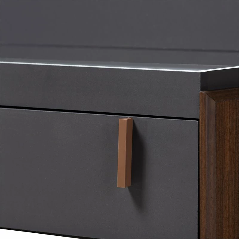 Buy ๐ Baxton Studio Rikke Modern Wood Vanity With Stool In Gray And Walnut ๐งจ 9 Buy ๐ Baxton Studio Rikke Modern Wood Vanity With Stool In Gray And Walnut ๐งจ - Image 7