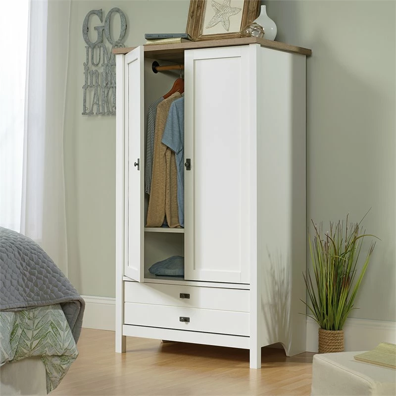 Wholesale ๐ฅ Sauder Cottage Road Armoire In Soft White And Lintel Oak ๐ 6 Wholesale ๐ฅ Sauder Cottage Road Armoire In Soft White And Lintel Oak ๐ - Image 4