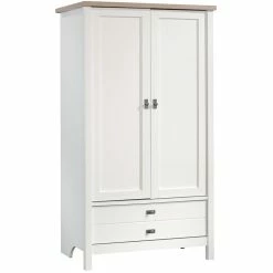 Living Room Sales Shop 42 Wholesale ๐ฅ Sauder Cottage Road Armoire In Soft White And Lintel Oak ๐