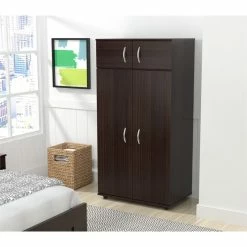 Brand new 🌟 Inval America Four Door Espresso Wardrobe Armoire 😉 15 Brand new 🌟 Inval America Four Door Espresso Wardrobe Armoire 😉 -Living Room Sales Shop 1939798 L