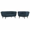Promo 🌟 Modway Bestow 2 Piece Chic Luxe Modern Sofa Set In Blue 👍 1 Promo 🌟 Modway Bestow 2 Piece Chic Luxe Modern Sofa Set In Blue 👍 -Living Room Sales Shop 1945226 L