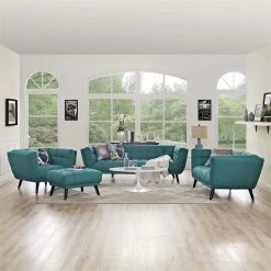 Discount ⌛ Modway Bestow 2 Piece Chic Luxe Modern Sofa Set In Teal 😉 13 Discount ⌛ Modway Bestow 2 Piece Chic Luxe Modern Sofa Set In Teal 😉 -Living Room Sales Shop 1945228 5 L
