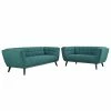 Buy 👍 Modway Bestow 2 Piece Chic Luxe Modern Sofa Set In Teal ⭐ -Living Room Sales Shop 1945237 L