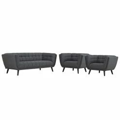 Outlet ๐ Modway Bestow 3 Piece Chic Luxe Modern Sofa Set In Gray ๐ฅฐ