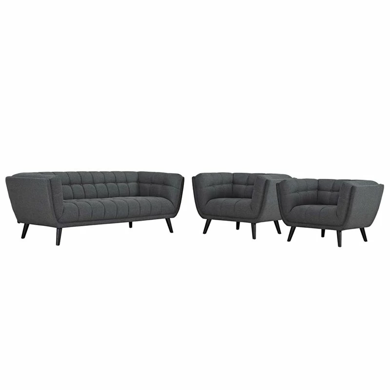 Outlet ๐ Modway Bestow 3 Piece Chic Luxe Modern Sofa Set In Gray ๐ฅฐ 3 Outlet ๐ Modway Bestow 3 Piece Chic Luxe Modern Sofa Set In Gray ๐ฅฐ