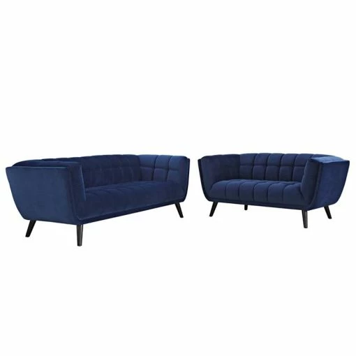 Best deal โค๏ธ Modway Bestow 2 Piece Chic Luxe Modern Velvet Sofa Set In Navy ๐งจ 6 Best deal โค๏ธ Modway Bestow 2 Piece Chic Luxe Modern Velvet Sofa Set In Navy ๐งจ -Living Room Sales Shop 1945249 L