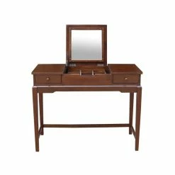Discount ❤️ International Concepts Vanity Table Espresso 😉 -Living Room Sales Shop 1955320 4 L