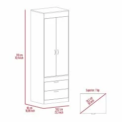 Cheap 👏 Tuhome Furniture Tuhome Lisboa 2 Drawer 2 Door Armoire In White ⭐ -Living Room Sales Shop 1976382 8 L