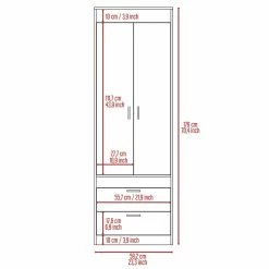 Cheap 👏 Tuhome Furniture Tuhome Lisboa 2 Drawer 2 Door Armoire In White ⭐ -Living Room Sales Shop 1976382 9 L