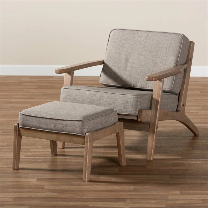 Best Sale π₯ Baxton Studio Sigrid Light Grey Upholstered Oak Wood Armchair And Ottoman Set π 13 Best Sale π₯ Baxton Studio Sigrid Light Grey Upholstered Oak Wood Armchair And Ottoman Set π - Image 11