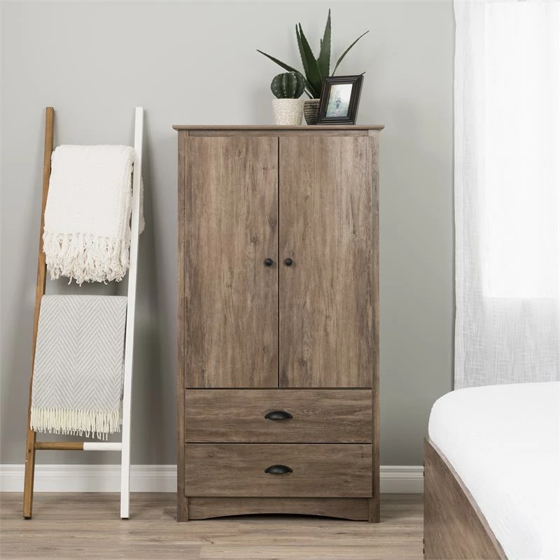 Wholesale β¨ Prepac Salt Spring 2 Door Armoire In Drifted Gray π 4 Wholesale β¨ Prepac Salt Spring 2 Door Armoire In Drifted Gray π - Image 2