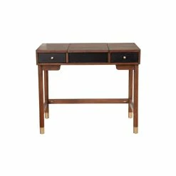 Cheap 👍 Alpine Furniture Belham Wood Bedroom Vanity In Dark Walnut (Brown) & Black 🛒