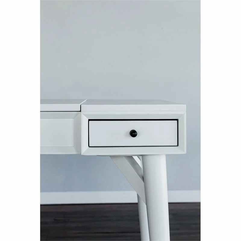 Wholesale 💯 Alpine Furniture Flynn Wood Bedroom Vanity In White ❤️ 5 Wholesale 💯 Alpine Furniture Flynn Wood Bedroom Vanity In White ❤️ - Image 3